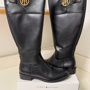 Tommy Hilfiger Black Equestrian Boots